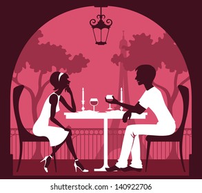 Couple in cafe