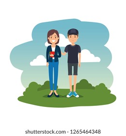 couple in the camp scene