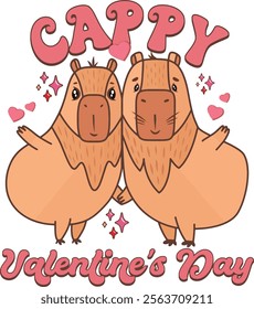 Couple Cappy Valentine's Day Capybara Lover