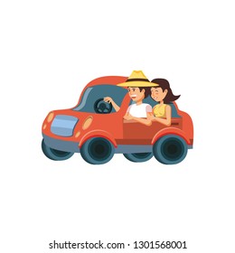 couple in car avatar character