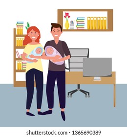 couple carrying babys