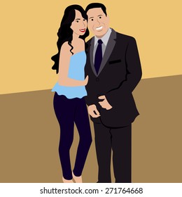 Couple cartoon