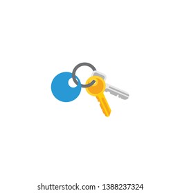 couple cartoon keys vector on a white background