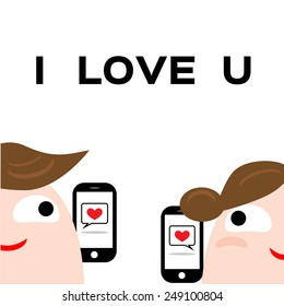  couple cartoon made in vector