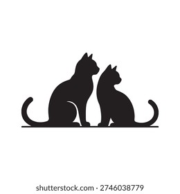 A couple cat design beautifully captures the warmth, love, and playful bond between two adorable cats sharing a special connection. Whether sitting side by side, forming a heart shape with their tails, or cuddling under the moonlight, this romantic cat artwork companionship and loyalty. Perfect for cat lovers, pet owners, and animal enthusiasts, a couple cat illustration makes a charming choice for t-shirts, wall art, home,greeting cards, and social media posts. Its soft, emotional appeal creates a heartwarming vibe that connects with audiences of all ages. 