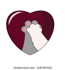 A couple of cat Hand clapping in Love