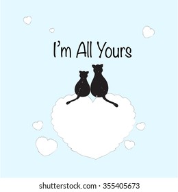 Couple of Cat, San Valentine card