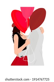 A couple celebrating valentines day hugging with love (vector) 

Una pareja celebrando el día de san valentín, abrazandoce con amor.  

