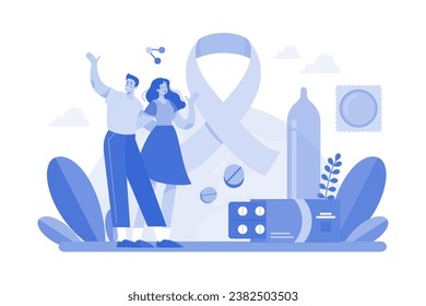 Couple Celebrating World AIDS Day