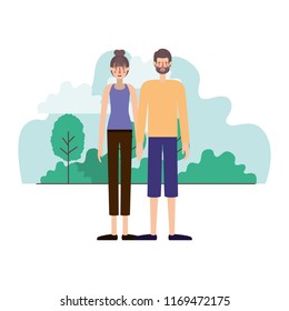 couple characters in camp scene