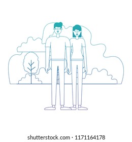 couple characters in camp scene