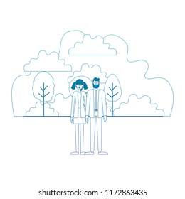 couple characters in camp scene