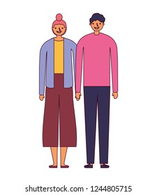 couple characters on white background