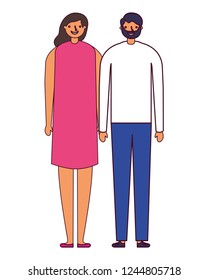 couple characters on white background