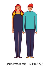couple characters on white background