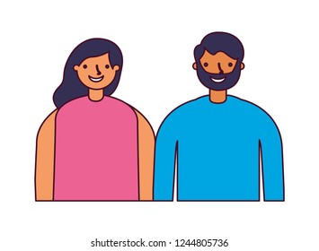 couple characters on white background