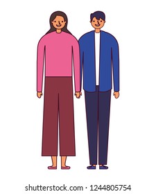couple characters on white background