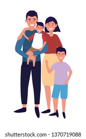 couple with children