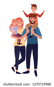 pareja con hijos