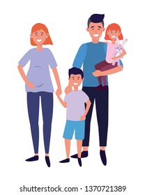 couple with children