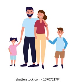 couple with children