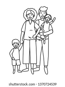 couple with children