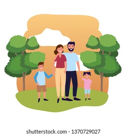 couple with children