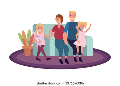 couple with children