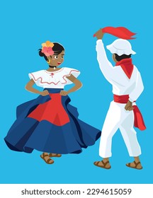 pareja de niños en danza típica