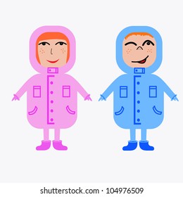 couple of children in winter jackets