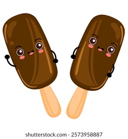 couple chocolate chocobar icecream choco cocoa summer dessert