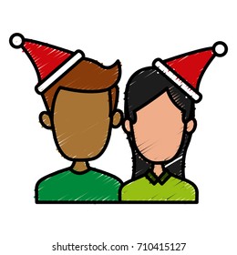 Couple in christmas