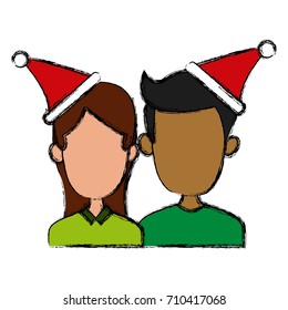 Couple in christmas