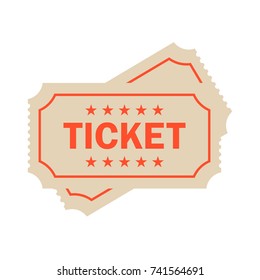 Couple cinema tickets vector pictogram