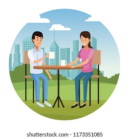 Couple and coffee