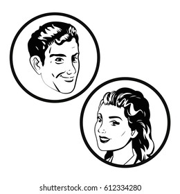 couple comic pop art image