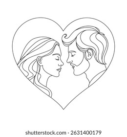 Couple in Conflict with Heart Designs Representing Love and Emotion