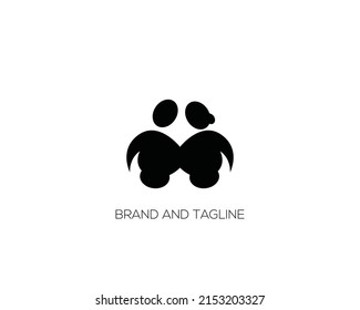 Couple connection joined circle icon simple elements logo