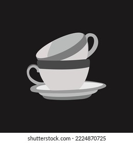 Ilustración vectorial de par de vasos