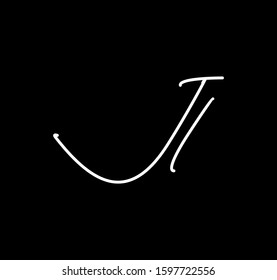Couple Cursive Letters Initial JL Signature Handwriting Calligraphy