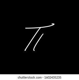 Couple Cursive Letters Initial Tl Signature Stock Vector (Royalty Free ...