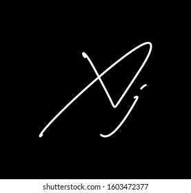 Couple Cursive Letters Initial Xj Signature Stock Vector (Royalty Free ...