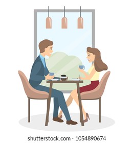 Couple Daily Routine Having Lunch Together Stock Vector (Royalty Free ...