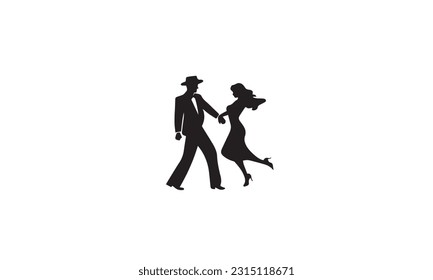 Couple Dance logo vector design