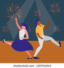 couple of dancers design