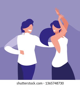 couple dancing avatar character