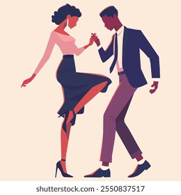 Couple Dancing Illustration | Dance Illustration | Couple Illustration | Dance | Dancing