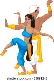 couple dancing oriental dance