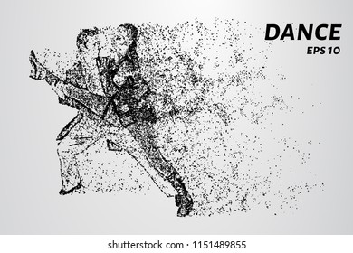 Couple dancing rhythmic dance. Dance concept design