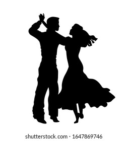 Couple Dancing Silhouette Stock Vector (Royalty Free) 714245113